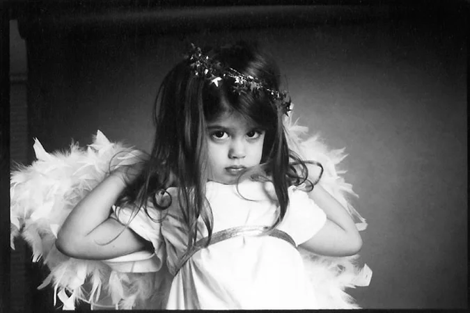 Black and white studio portrait by Angelique Antoniou, Studio 10