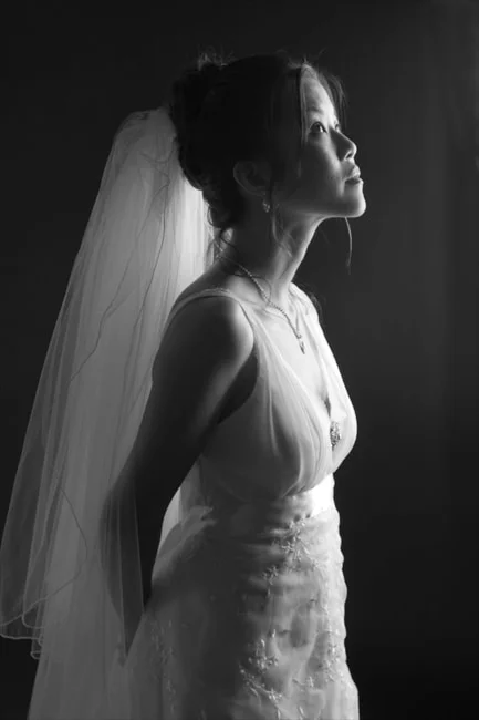 Black and white studio portrait by Angelique Antoniou, Studio 15