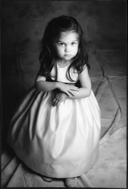 Black and white studio portrait by Angelique Antoniou, Studio 23